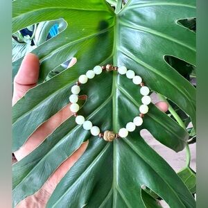 Serpentine & Hematite Bracelet | Handmade